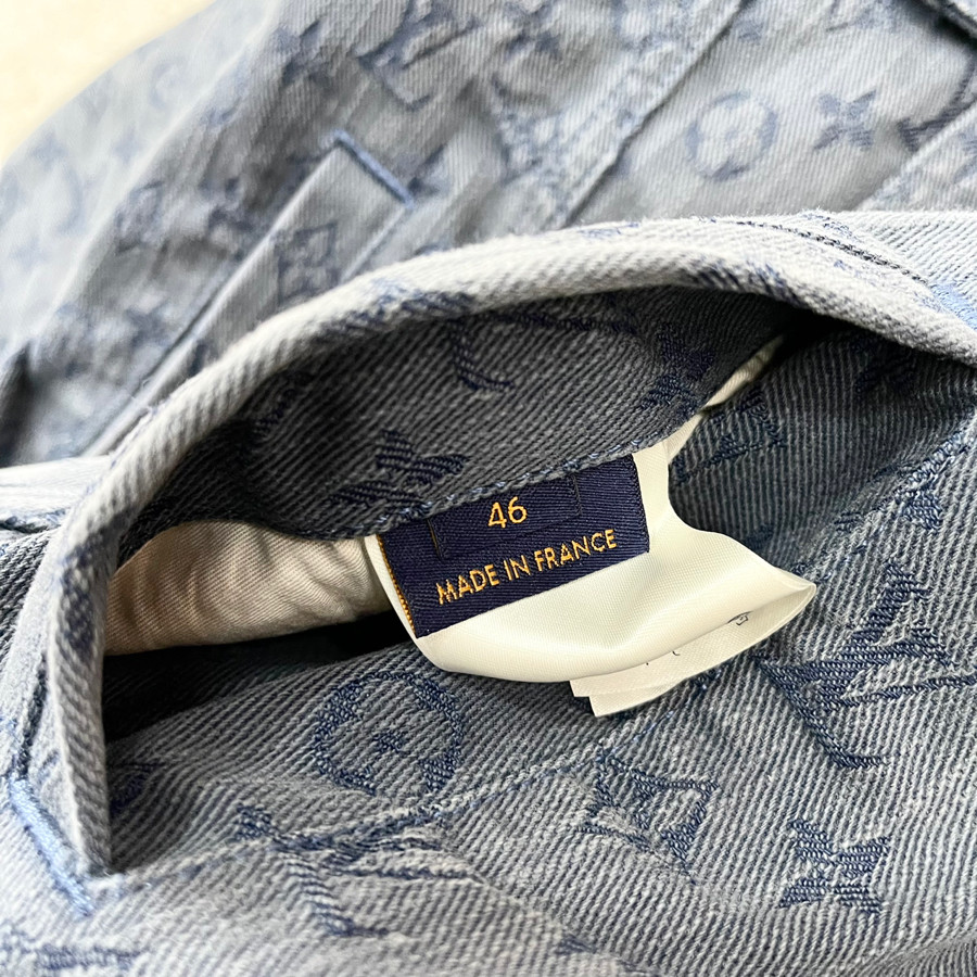 Áo denim jacket Louis Vuitton xanh