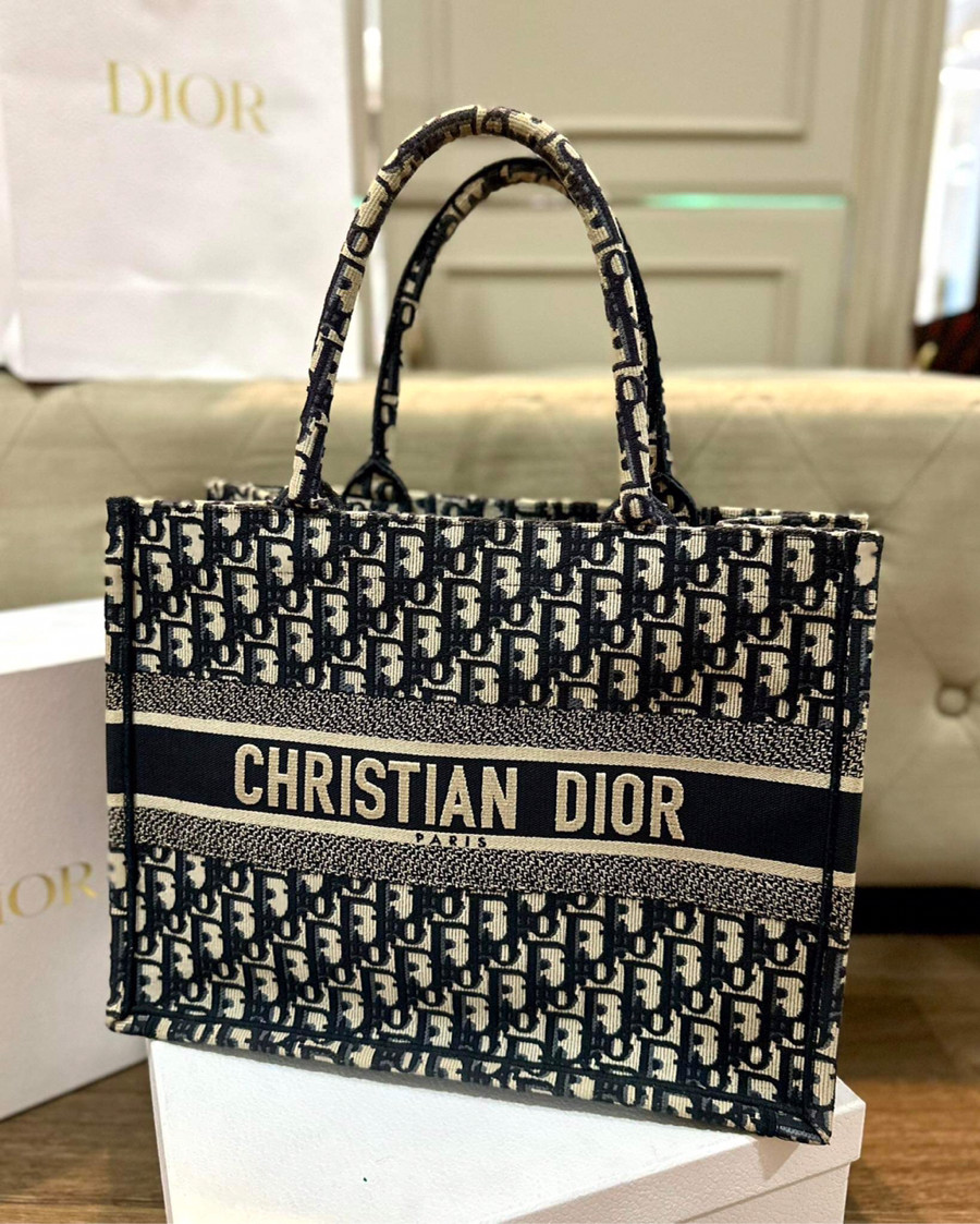 Túi dior tote hoạ tiết canvassz 36