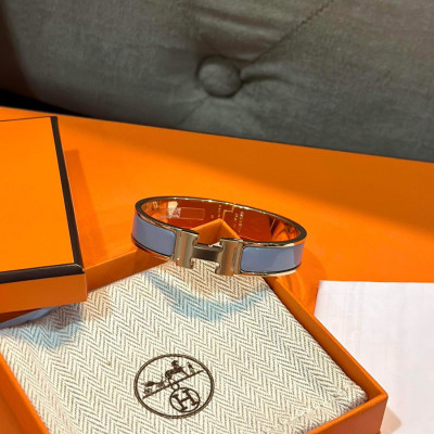 Vòng hermes clic h rose gold màu ghi sz pm new fullbox bill