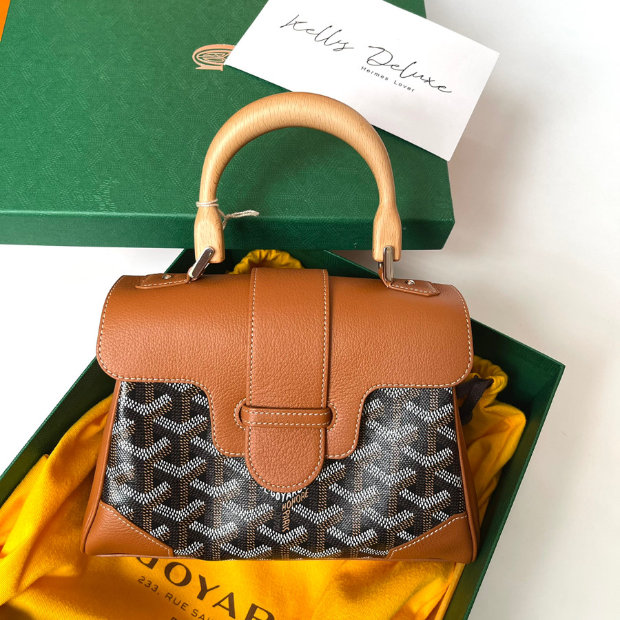 Túi Goyard saigon nâu không nẹp