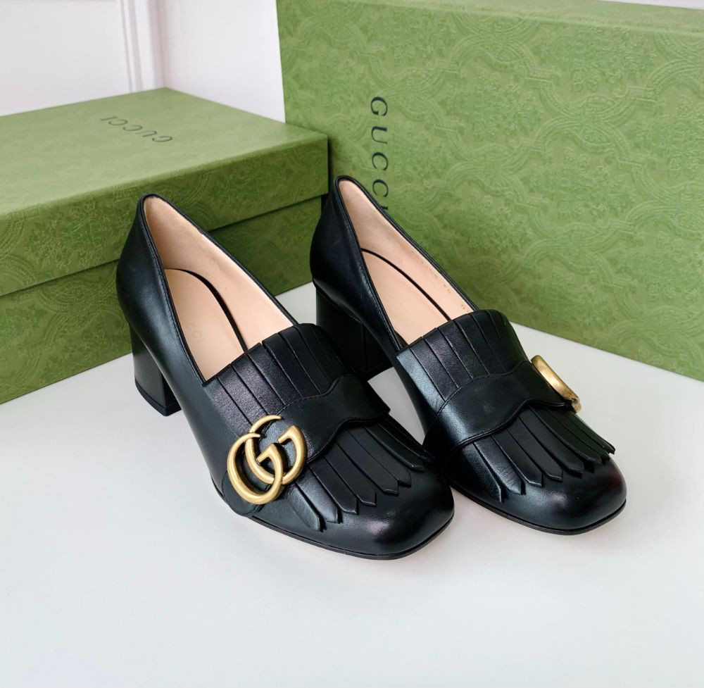 Giày Gucci tua rua gót 5cm