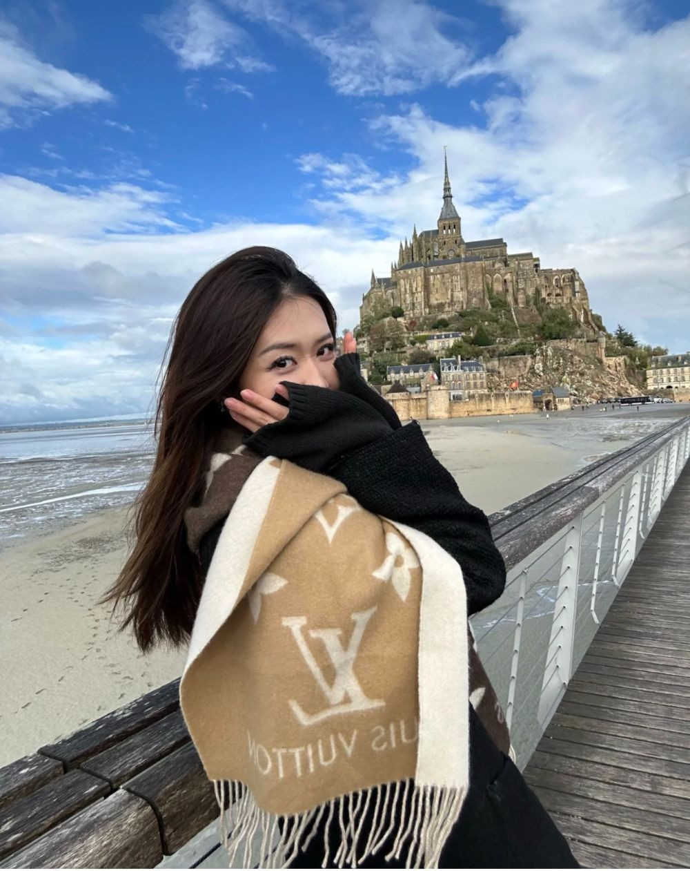 Khăn Louis Vuitton dạ size 45*170cm