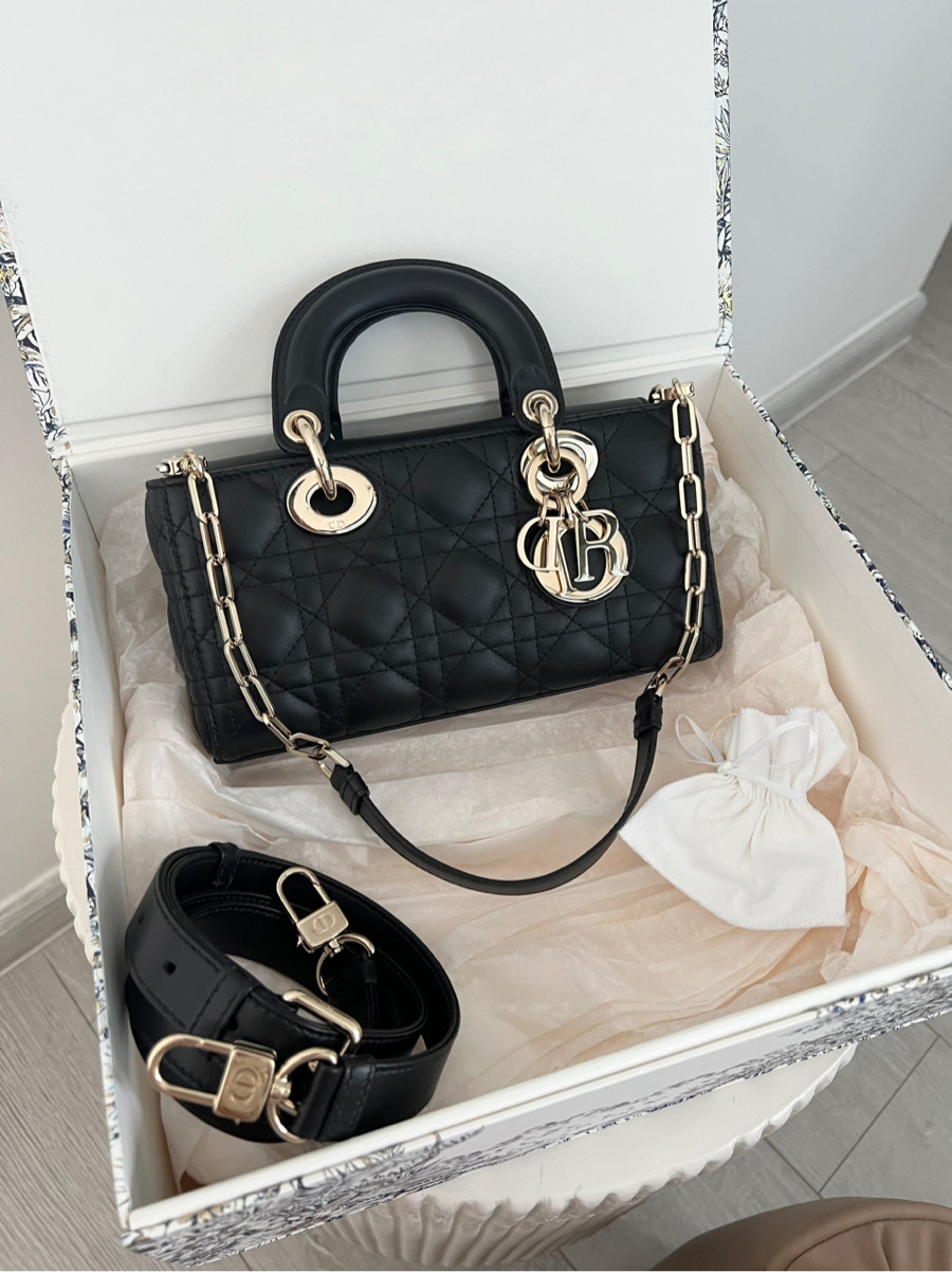 Dior D-Joy Small Black Ghw