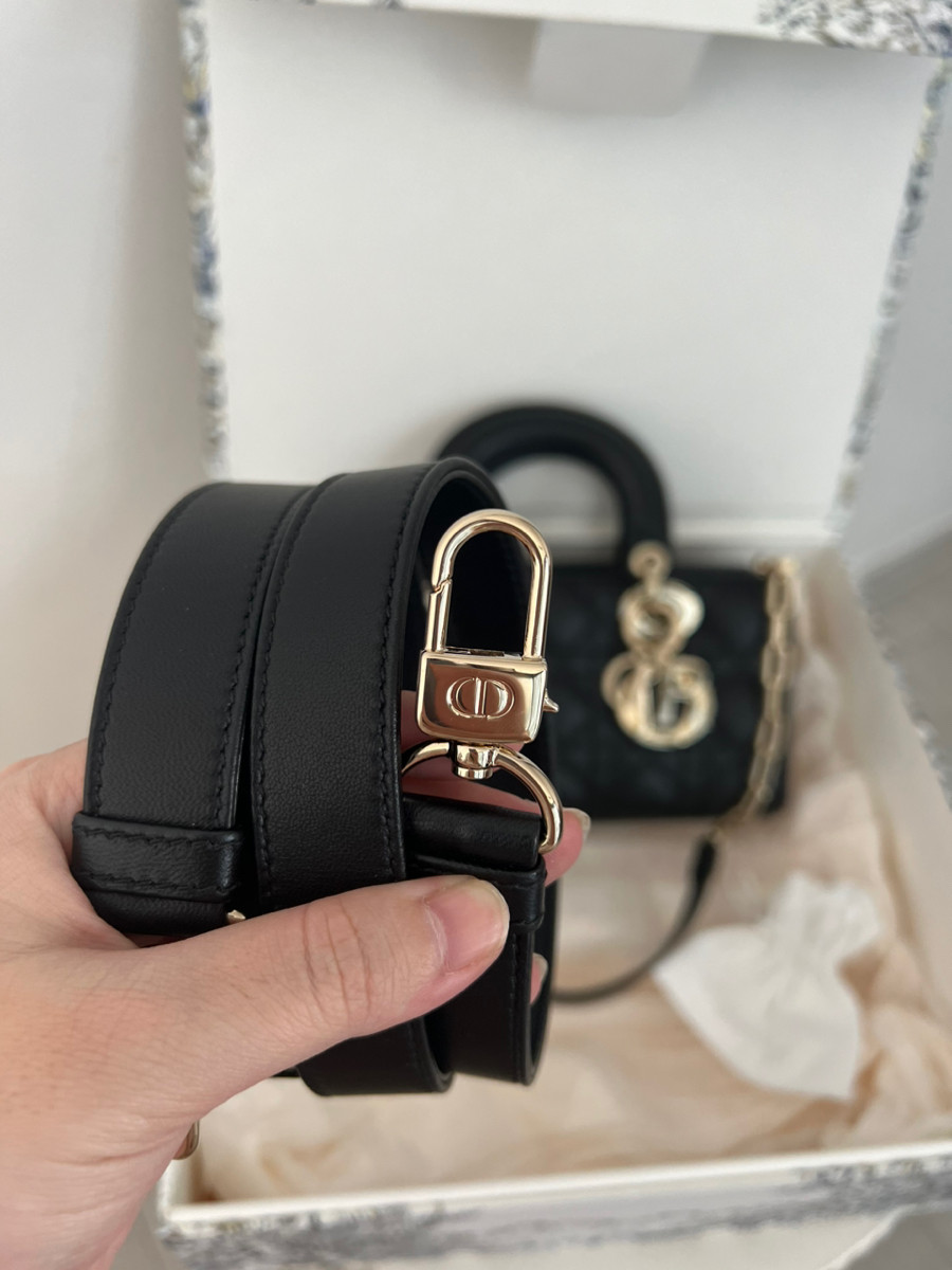 Dior D-Joy Small Black Ghw