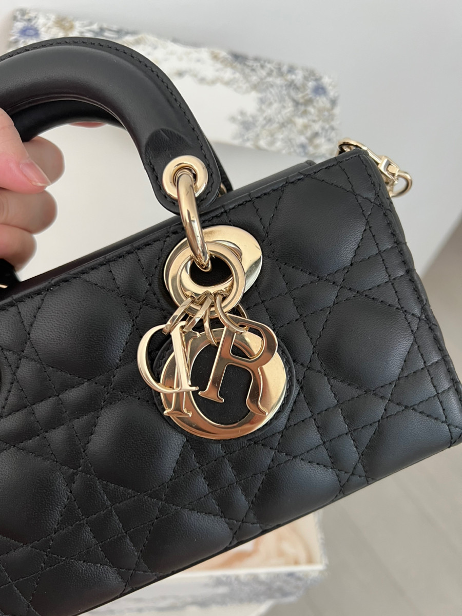 Dior D-Joy Small Black Ghw