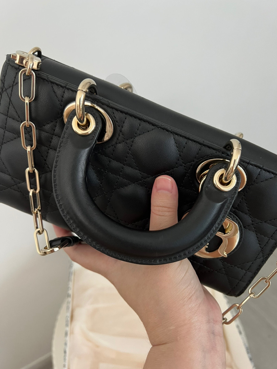 Dior D-Joy Small Black Ghw