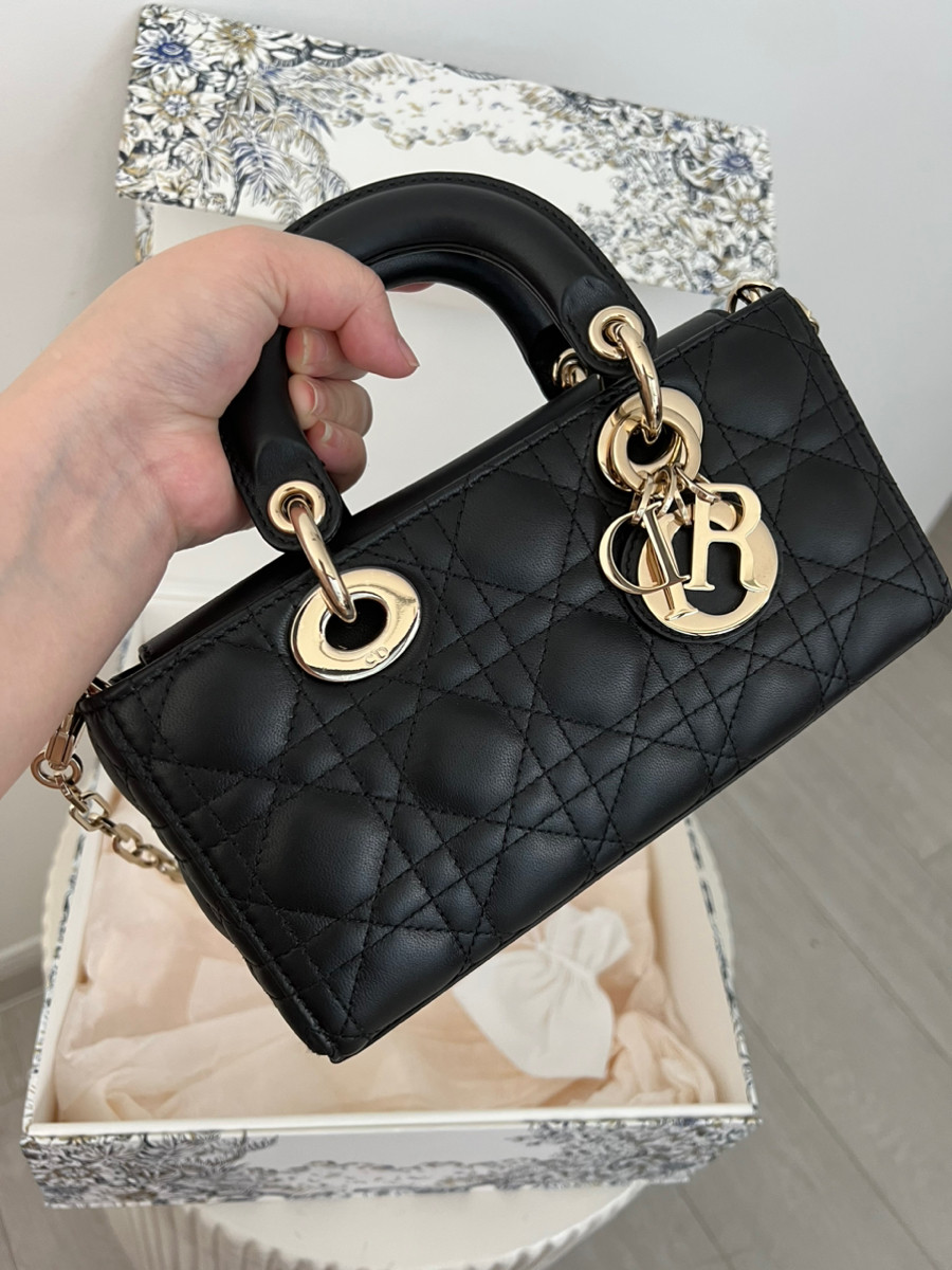 Dior D-Joy Small Black Ghw