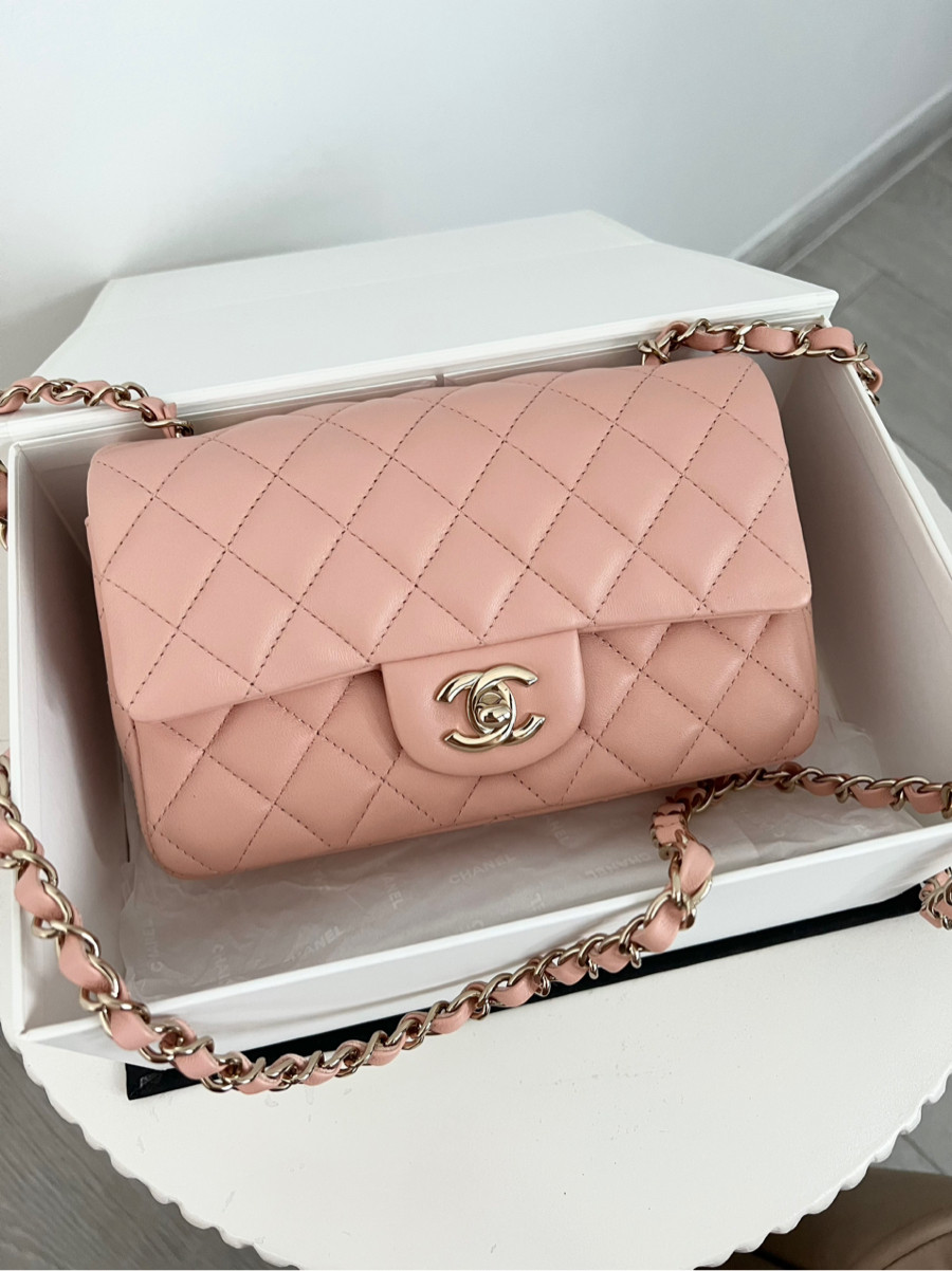 Chanel Mini 8 Classic Pink Ghw