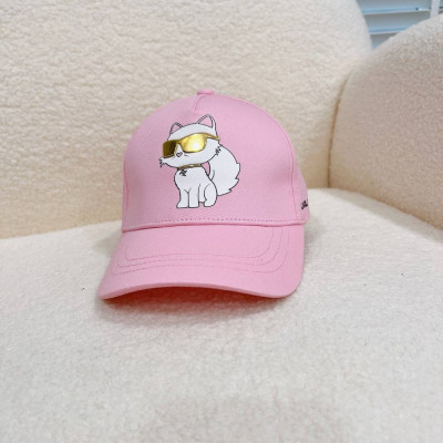 Mũ Karl hồng logo mèo