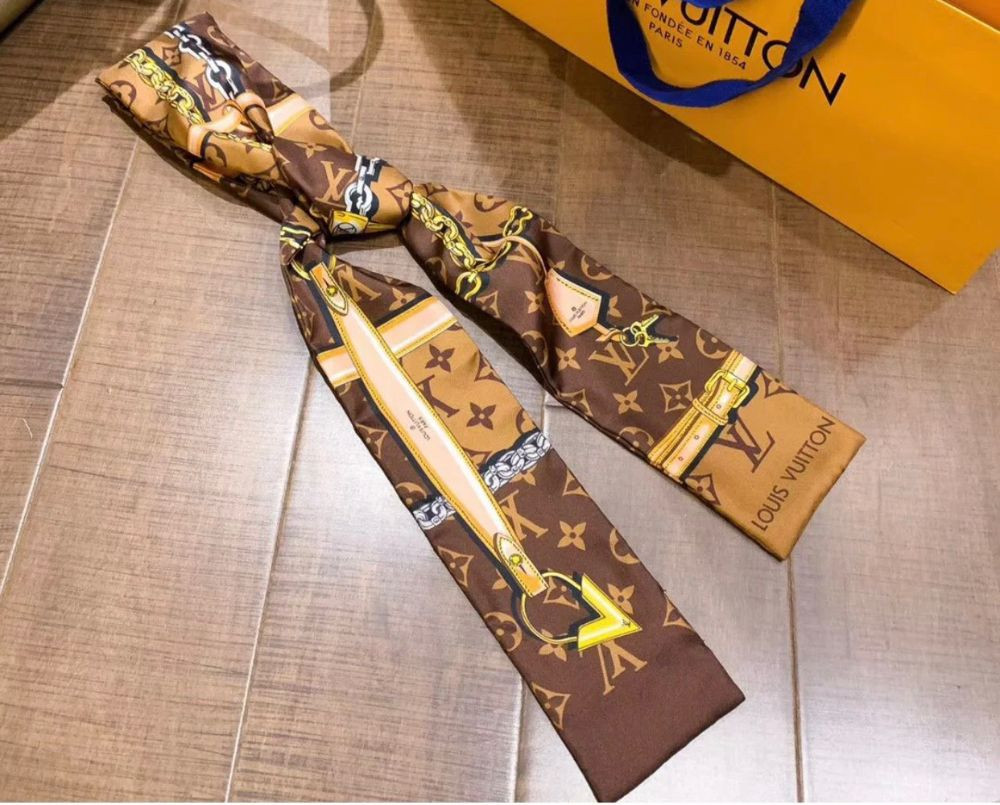 Khăn Louis Vuitton Twilly màu nâu