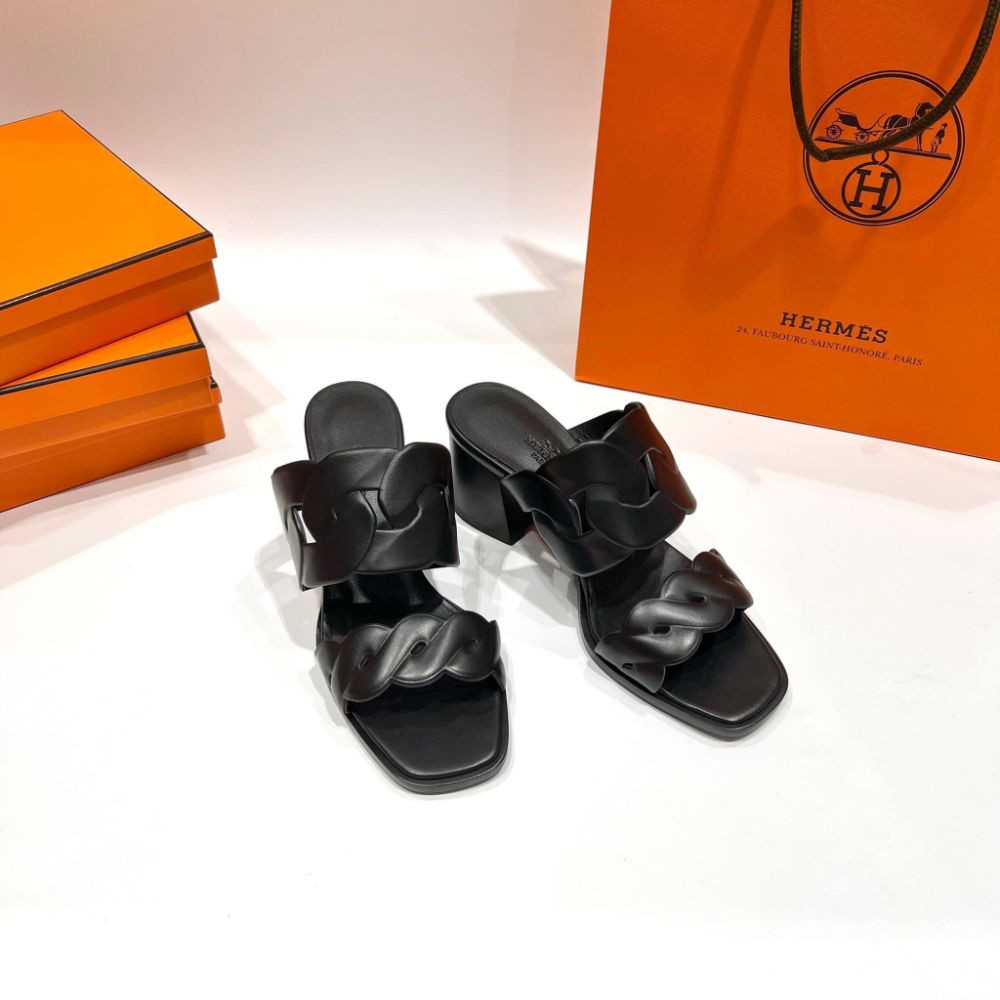 Guốc Hermes Gaby60, gót 7cm