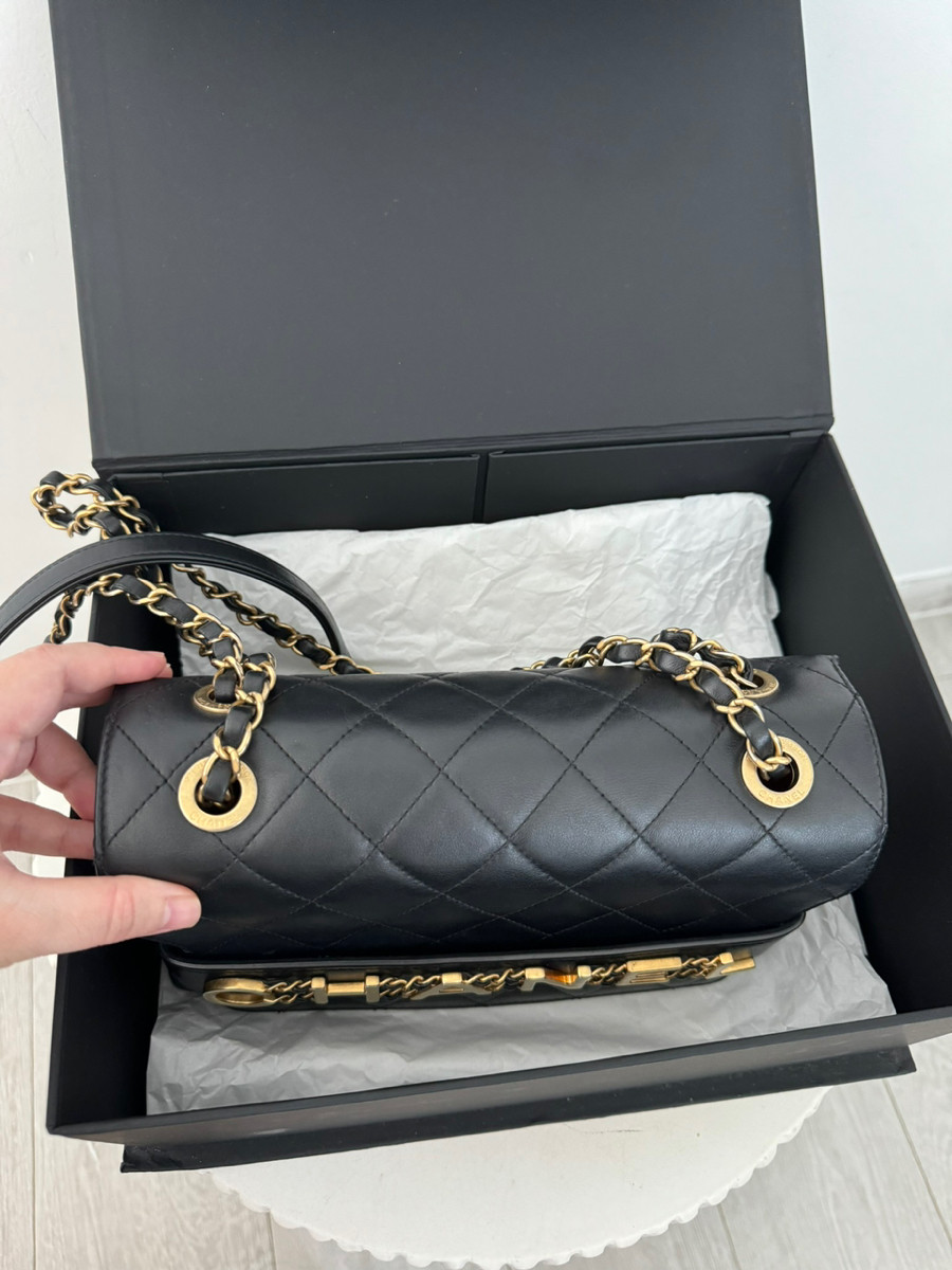 Chanel flap bag metal