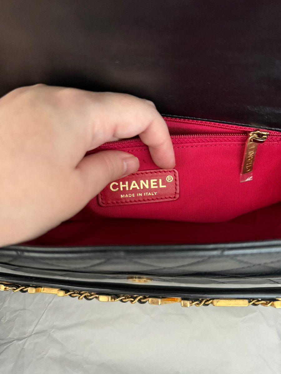 Chanel flap bag metal