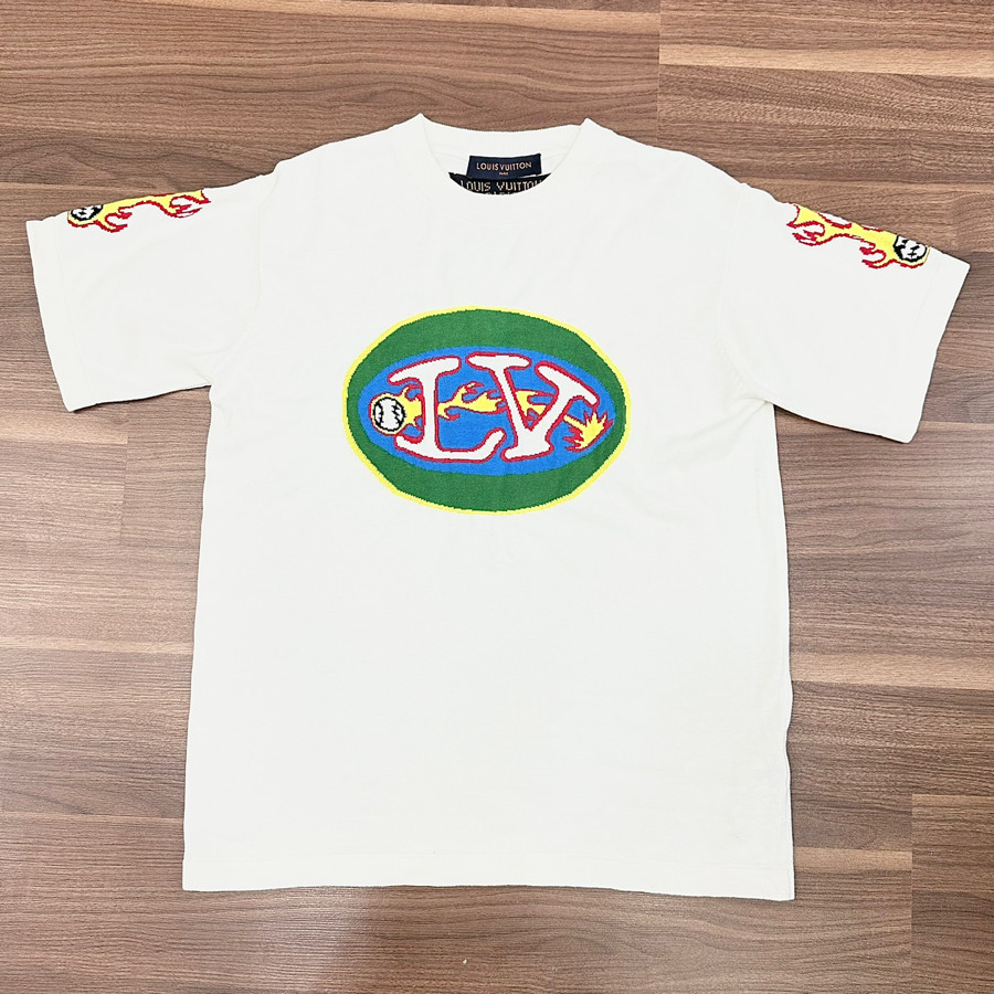 Tee Louis Vuitton logo xanh