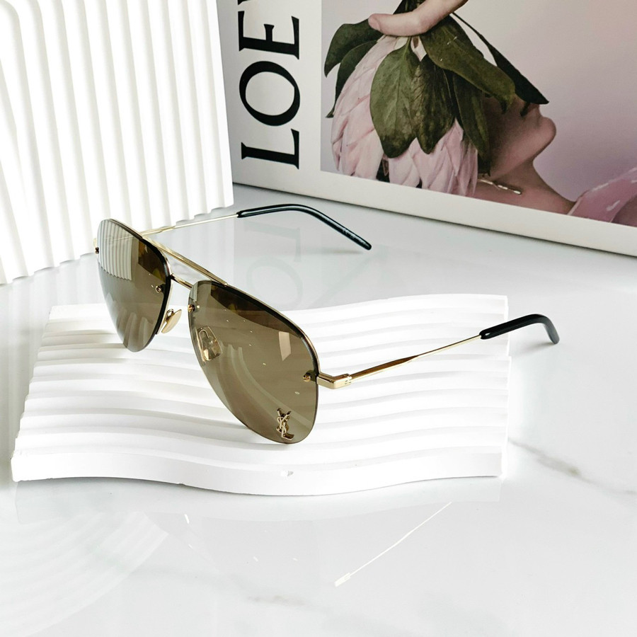 Kính râm ysl classic 11 dáng aviator tráng gương đi kèm logo hãng siêu xịn mịn ✨