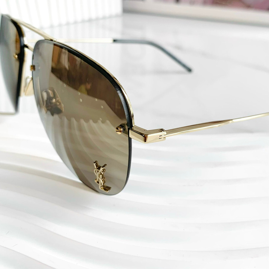 Kính râm ysl classic 11 dáng aviator tráng gương đi kèm logo hãng siêu xịn mịn ✨