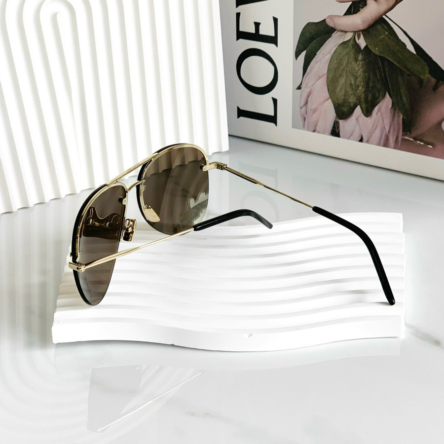 Kính râm ysl classic 11 dáng aviator tráng gương đi kèm logo hãng siêu xịn mịn ✨