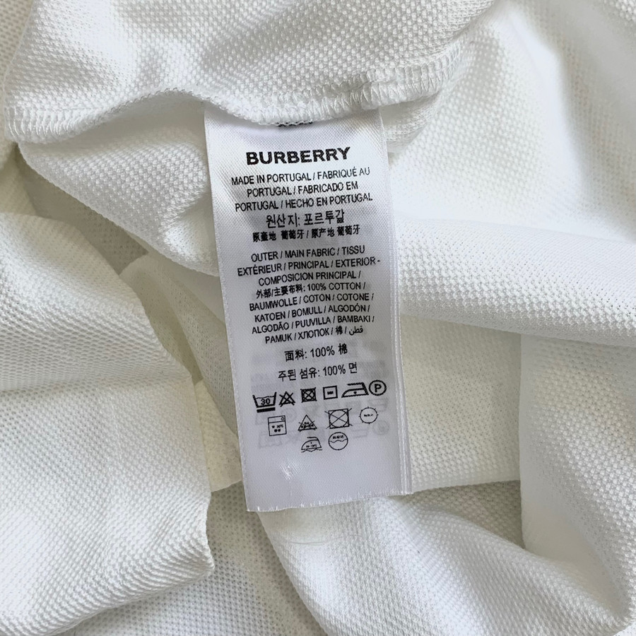 Áo polo Burberry trắng