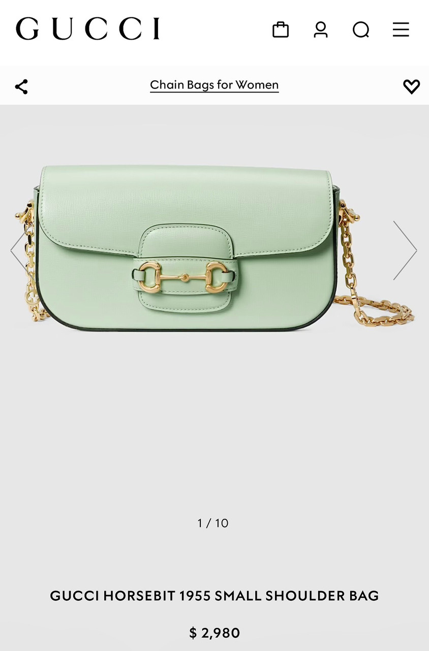 1955 Small Shoulder Bag - Màu Light Green 2023