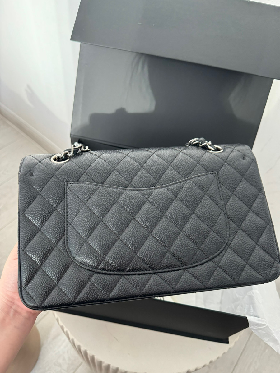 Chanel classic medium black shw