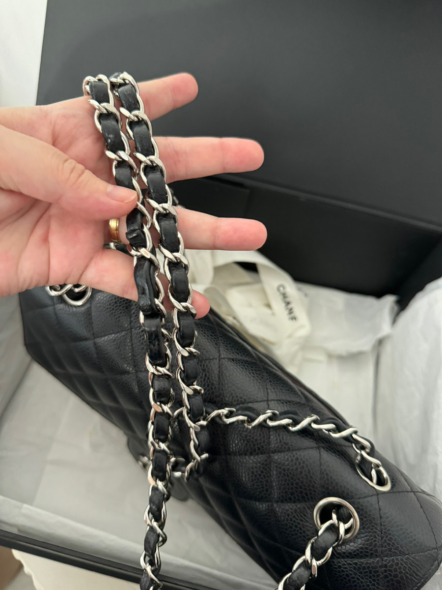 Chanel classic medium black shw