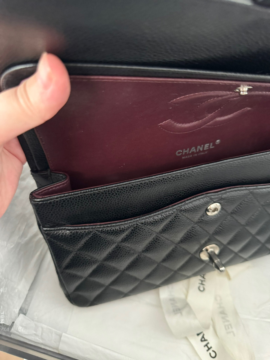 Chanel classic medium black shw