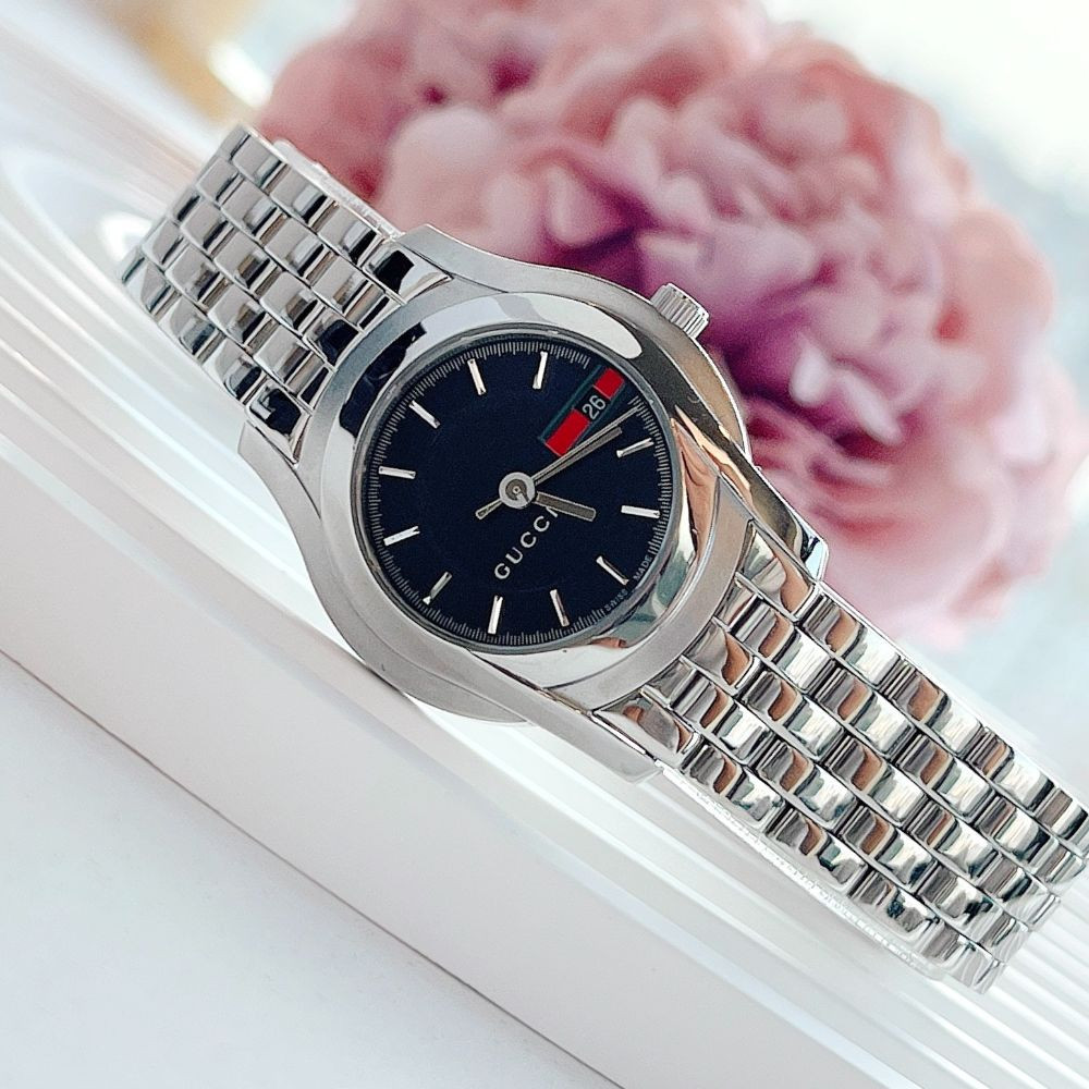 Đồng hồ Gucci 5500L black dial Case 26mm