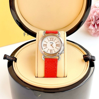 Đồng hồ Fendi Selleria Ladies Red Leather Watch case 35mm