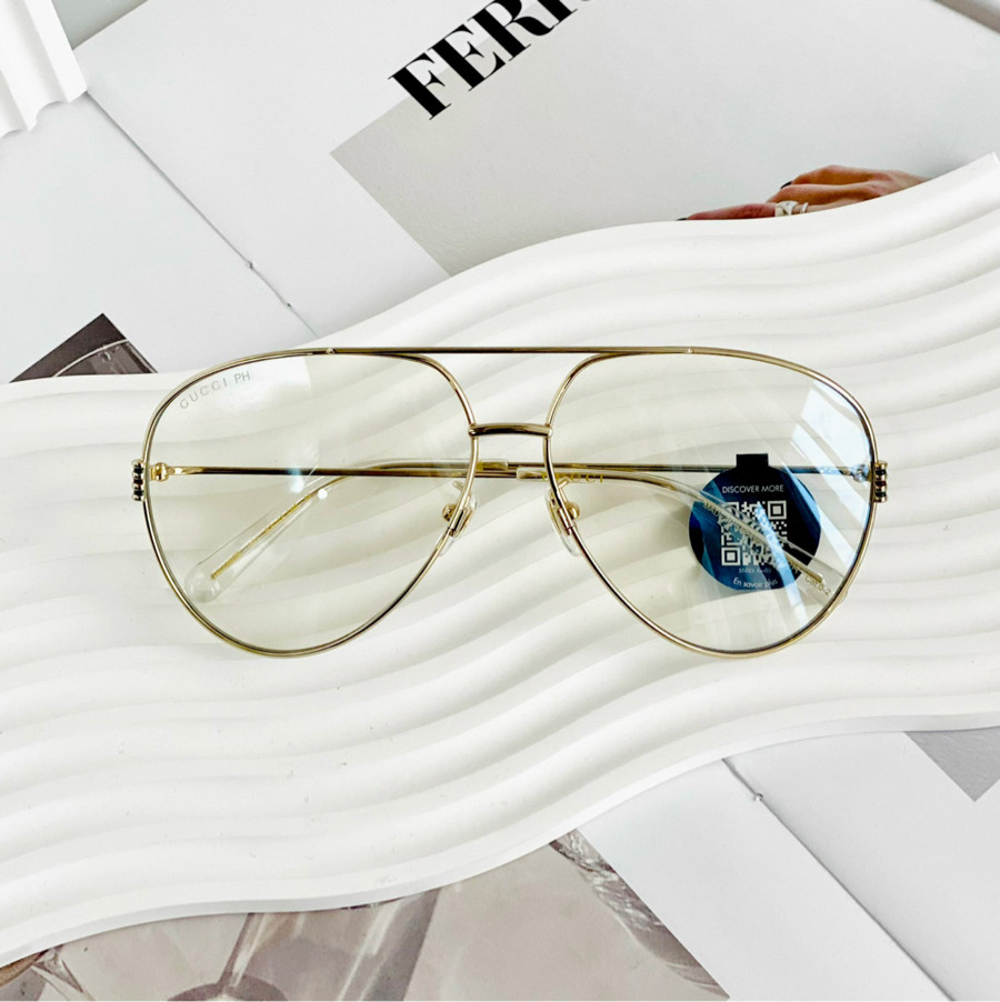 Kính cận Gucci mắt aviator siêu dễ đeo. Unisex nam nữ đeo dc lun 🌟