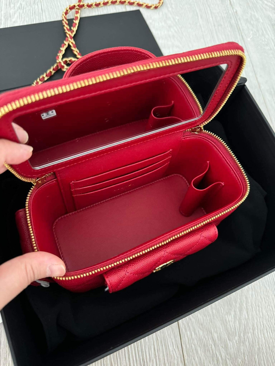 Chanel Vanity Caviar True Red New