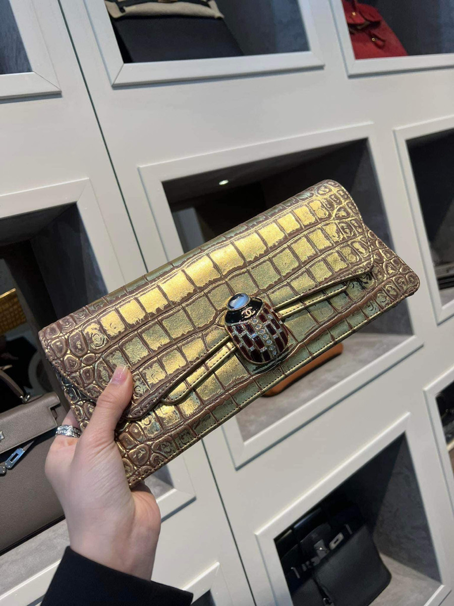 Chanel Egypt Clutch Croc