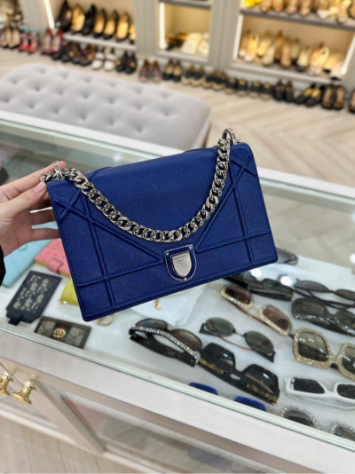 Dior Diorama Blue Calfskin