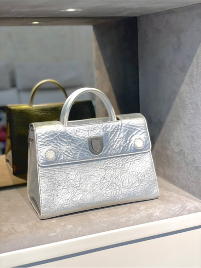 Diorever Metallic Silver Bag