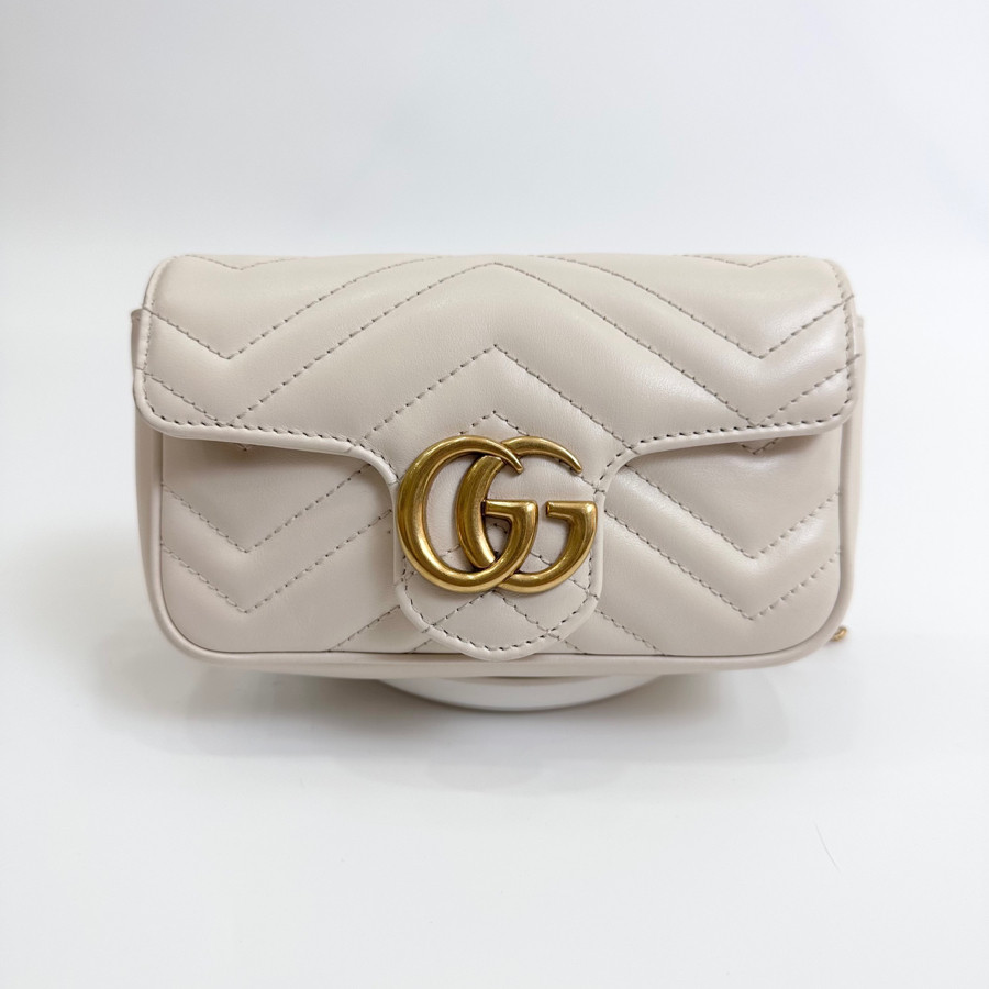 Túi Gucci marmont trắng super mini