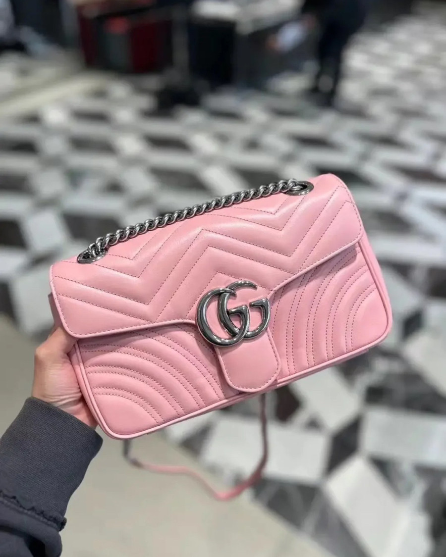 Túi Gucci Marmont hồng sz 26 siêu xinh 🥰