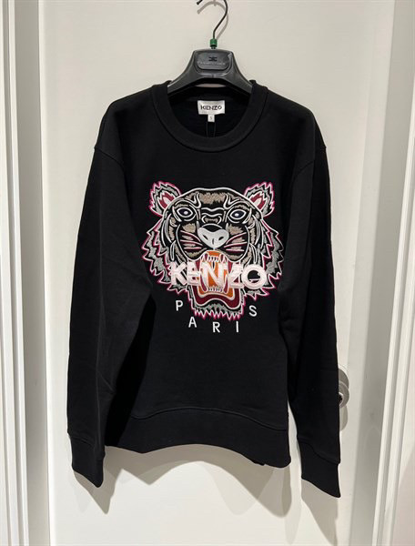 Áo Kenzo nỉ đen hổ thêu