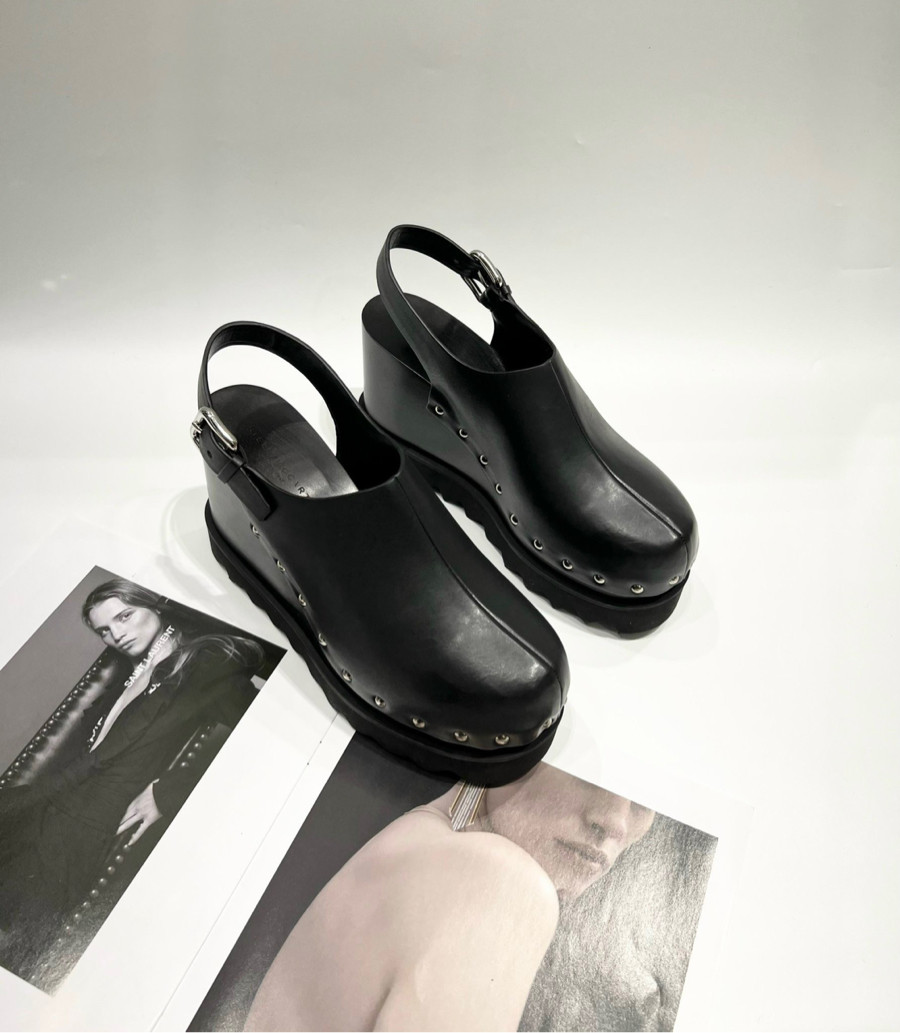 Sandal Stella đen, đế cao 10cm