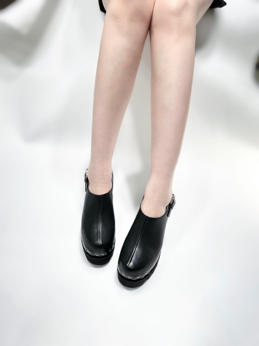 Sandal Stella đen, đế cao 10cm
