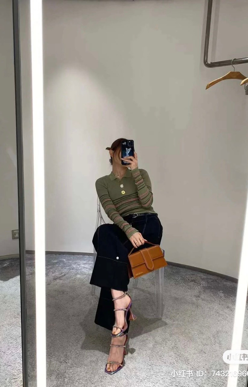 Túi Jacquemus bambino nâu sz 23 💖