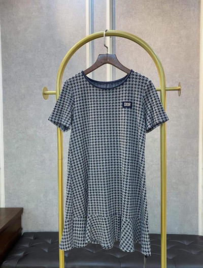 Váy Dior kẻ xanh sz 12