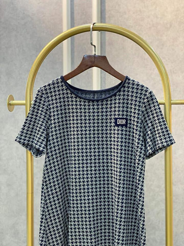 Váy Dior kẻ xanh sz 12