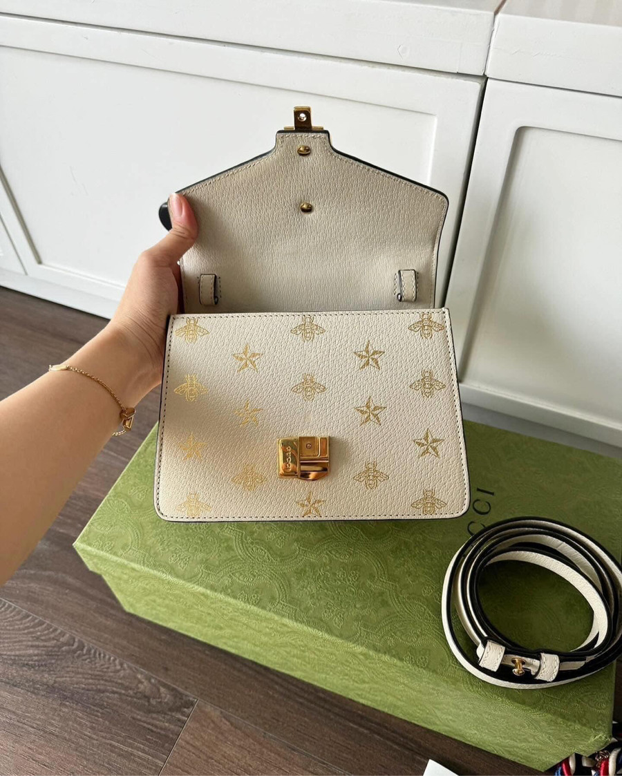 Gucci sylvie bee star top handle bag