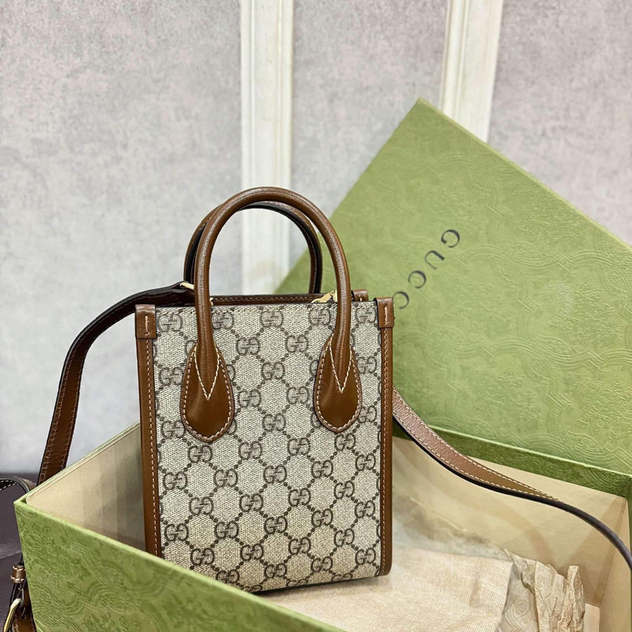 Túi Gucci nâu mini kèm box