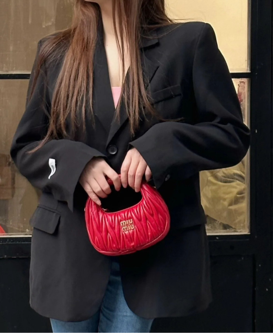 Túi Miumiu Wander Hobo đỏ siêu hiếm.