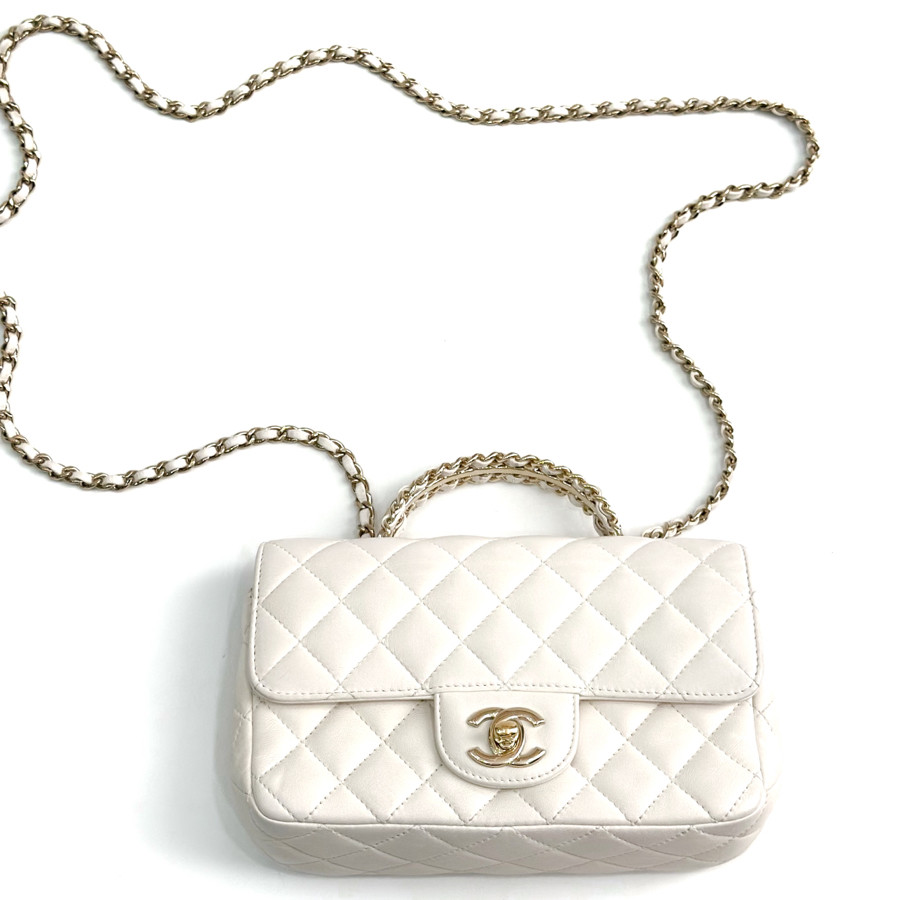 Túi Chanel mini handle quai đá