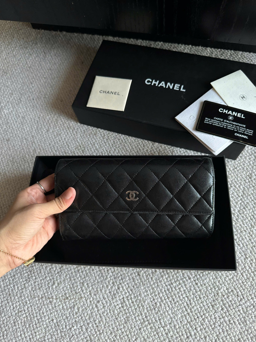 Ví dài chanel lambskin