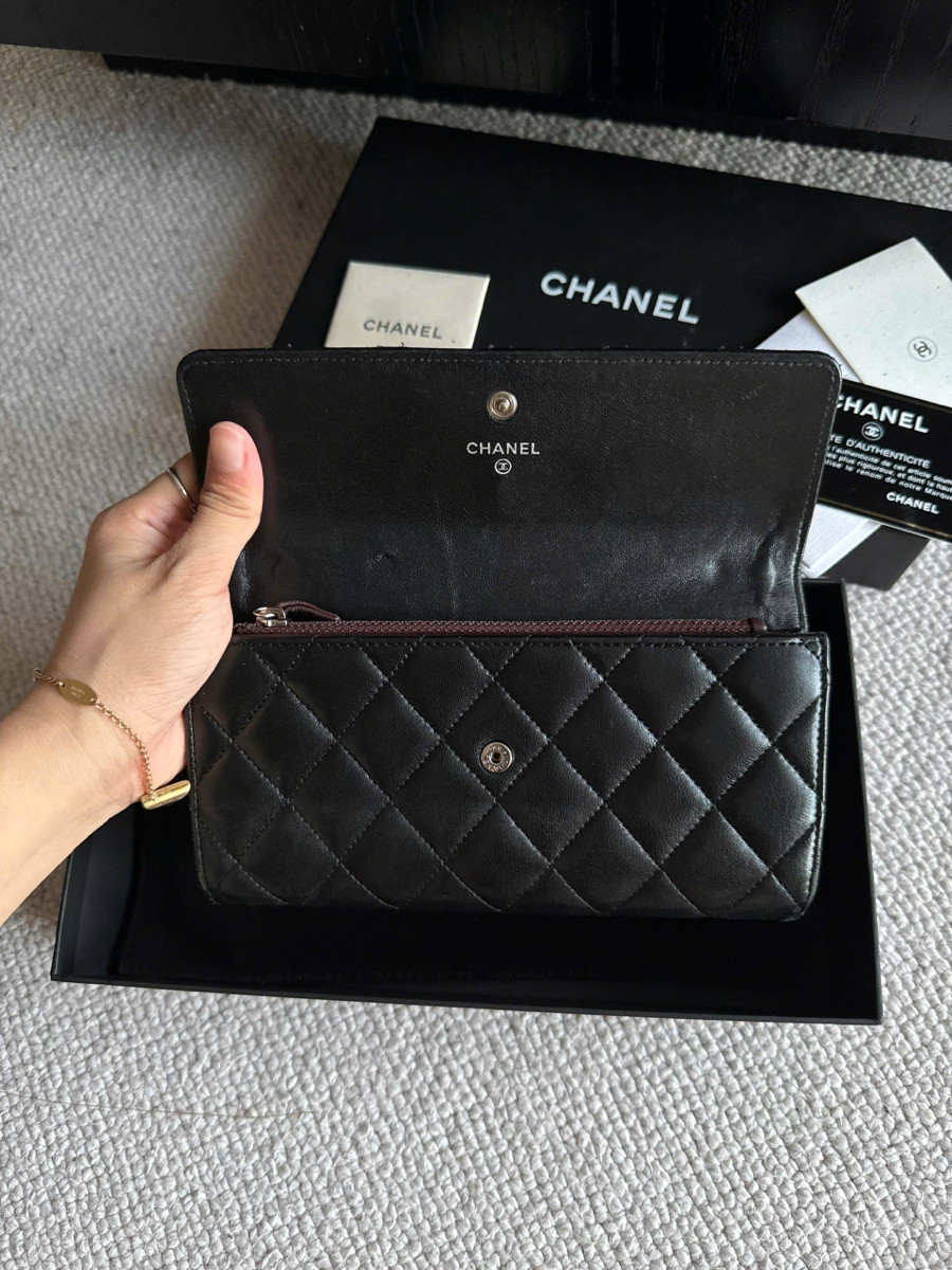 Ví dài chanel lambskin