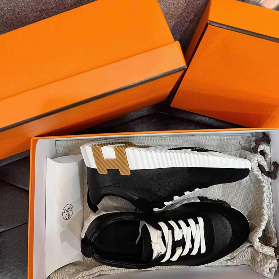 Giày Hermes snk đen sz 37.5 new fullbox bill