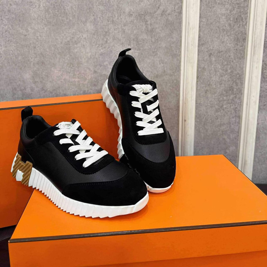 Giày Hermes snk đen sz 37.5 new fullbox bill