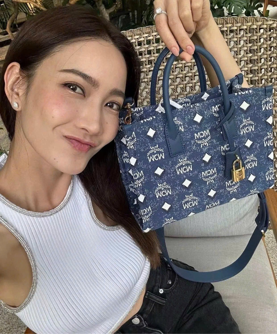 Túi MCM tote denim Sz 23cm 🎁